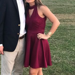 Francesca’s Maroon Dress